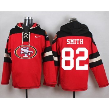 49ers #82 Torrey Smith Red Player Pullover NFL Hoodie 49ers #82 Torrey Smith Red Player Pullover NFL Hoodie