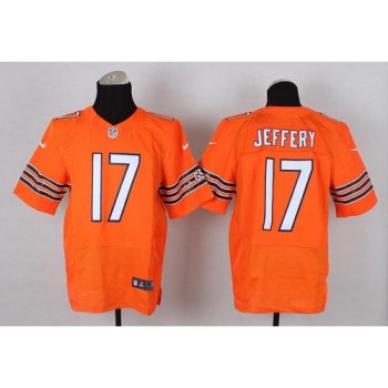 Bears #17 Alshon Jeffery Orange Alternate Men's Stitched NFL Elite Jersey Bears #17 Alshon Jeffery Orange Alternate Men's Stitched NFL Elite Jersey