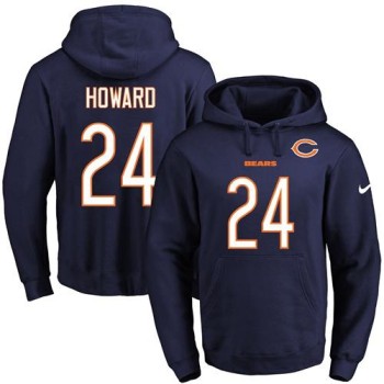 Bears #24 Jordan Howard Navy Blue Name & Number Pullover NFL Hoodie Bears #24 Jordan Howard Navy Blue Name & Number Pullover NFL Hoodie
