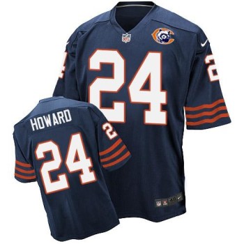 Bears #24 Jordan Howard Navy Blue Throwback Men's Stitched NFL Elite Jersey Bears #24 Jordan Howard Navy Blue Throwback Men's Stitched NFL Elite Jersey