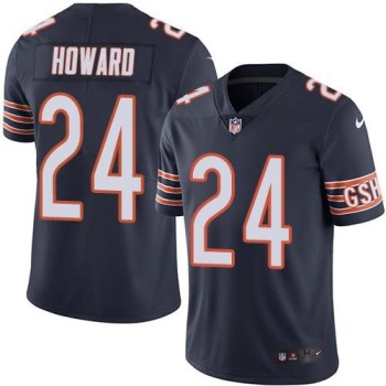 Bears #24 Jordan Howard Navy Blue Youth Stitched NFL Limited Rush Jersey