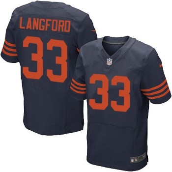 Bears #33 Jeremy Langford Navy Blue 1940s Throwback Men's Stitched NFL Elite Jersey Bears #33 Jeremy Langford Navy Blue 1940s Throwback Men's Stitched NFL Elite Jersey
