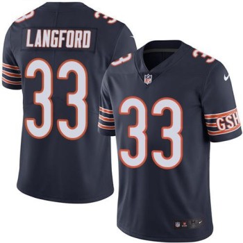 Bears #33 Jeremy Langford Navy Blue Men's Stitched NFL Limited Rush Jersey Bears #33 Jeremy Langford Navy Blue Men's Stitched NFL Limited Rush Jersey