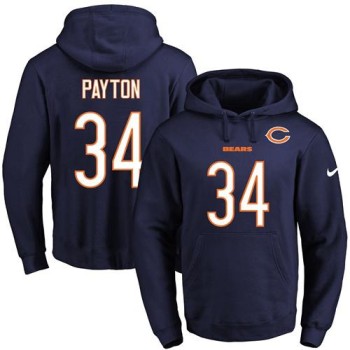 Bears #34 Walter Payton Navy Blue Name & Number Pullover NFL Hoodie Bears #34 Walter Payton Navy Blue Name & Number Pullover NFL Hoodie
