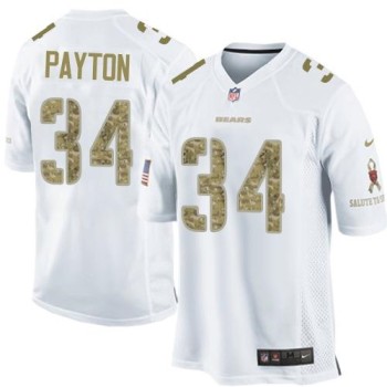 Bears #34 Walter Payton White Men's Stitched NFL Limited Salute to Service Jersey Bears #34 Walter Payton White Men's Stitched NFL Limited Salute to Service Jersey