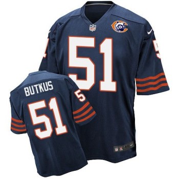 Bears #51 Dick Butkus Navy Blue Throwback Men's Stitched NFL Elite Jersey Bears #51 Dick Butkus Navy Blue Throwback Men's Stitched NFL Elite Jersey