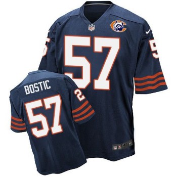 Bears #57 Jon Bostic Navy Blue Throwback Men's Stitched NFL Elite Jersey Bears #57 Jon Bostic Navy Blue Throwback Men's Stitched NFL Elite Jersey
