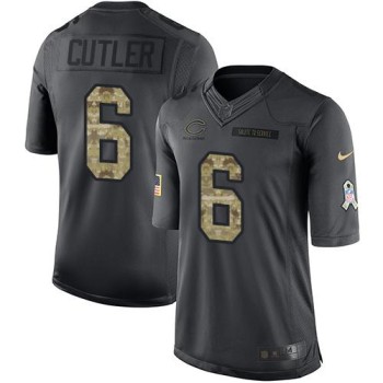 Bears #6 Jay Cutler Black Youth Stitched NFL Limited 2016 Salute to Service Jersey Bears #6 Jay Cutler Black Youth Stitched NFL Limited 2016 Salute to Service Jersey