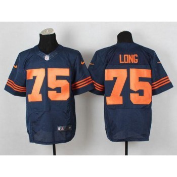 Bears #75 Kyle Long Navy Blue 1940s Throwback Men's Stitched NFL Elite Jersey Bears #75 Kyle Long Navy Blue 1940s Throwback Men's Stitched NFL Elite Jersey