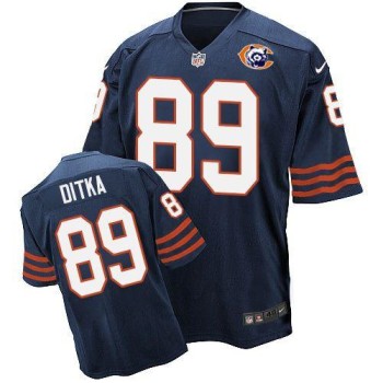 Bears #89 Mike Ditka Navy Blue Throwback Men's Stitched NFL Elite Jersey Bears #89 Mike Ditka Navy Blue Throwback Men's Stitched NFL Elite Jersey