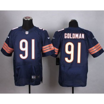 Bears #91 Eddie Goldman Navy Blue Team Color Men's Stitched NFL Elite Jersey Bears #91 Eddie Goldman Navy Blue Team Color Men's Stitched NFL Elite Jersey