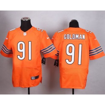 Bears #91 Eddie Goldman Orange Alternate Men's Stitched NFL Elite Jersey Bears #91 Eddie Goldman Orange Alternate Men's Stitched NFL Elite Jersey