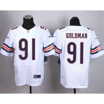Bears #91 Eddie Goldman White Men's Stitched NFL Elite Jersey Bears #91 Eddie Goldman White Men's Stitched NFL Elite Jersey