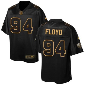 Bears #94 Leonard Floyd Black Men's Stitched NFL Elite Pro Line Gold Collection Jersey