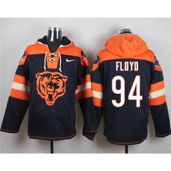 Bears #94 Leonard Floyd Navy Blue Player Pullover NFL Hoodie