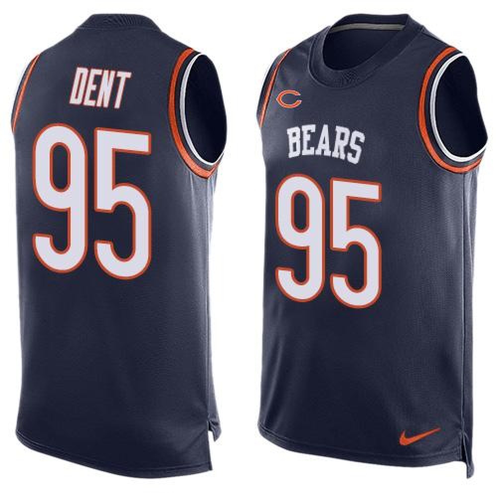 Bears #95 Richard Dent Navy Blue Team Color Men's Stitched NFL Limited Tank Top Jersey