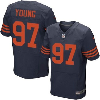 Bears #97 Willie Young Navy Blue Men's Stitched NFL 1940s Throwback Elite Jersey Bears #97 Willie Young Navy Blue Men's Stitched NFL 1940s Throwback Elite Jersey