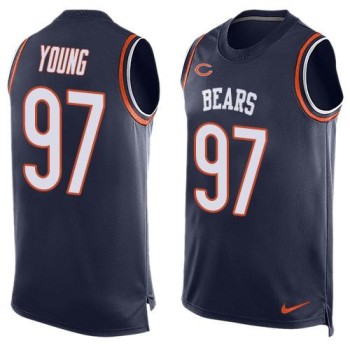 Bears #97 Willie Young Navy Blue Team Color Men's Stitched NFL Limited Tank Top Jersey Bears #97 Willie Young Navy Blue Team Color Men's Stitched NFL Limited Tank Top Jersey