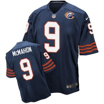 Bears #9 Jim McMahon Navy Blue Throwback Men's Stitched NFL Elite Jersey Bears #9 Jim McMahon Navy Blue Throwback Men's Stitched NFL Elite Jersey