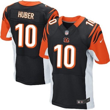 Bengals #10 Kevin Huber Black Team Color Men's Stitched NFL Elite Jersey Bengals #10 Kevin Huber Black Team Color Men's Stitched NFL Elite Jersey