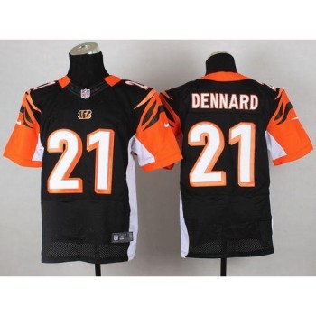 Bengals #21 Darqueze Dennard Black Team Color Men's Stitched NFL Elite Jersey