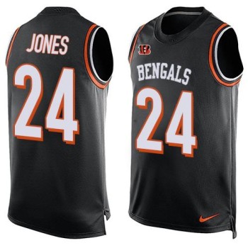 Bengals #24 Adam Jones Black Team Color Men's Stitched NFL Limited Tank Top Jersey Bengals #24 Adam Jones Black Team Color Men's Stitched NFL Limited Tank Top Jersey