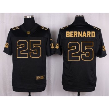 Bengals #25 Giovani Bernard Black Men's Stitched NFL Elite Pro Line Gold Collection Jersey