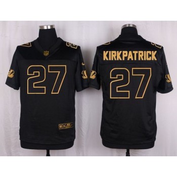 Bengals #27 Dre Kirkpatrick Black Men's Stitched NFL Elite Pro Line Gold Collection Jersey