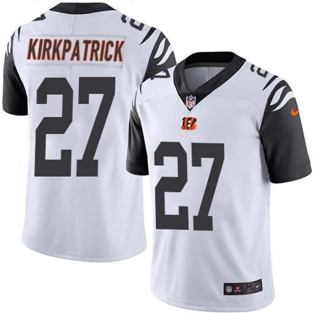 Bengals #27 Dre Kirkpatrick White Youth Stitched NFL Limited Rush Jersey