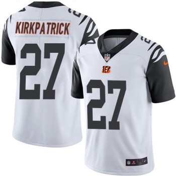 Bengals #27 Dre Kirkpatrick White Youth Stitched NFL Limited Rush Jersey Bengals #27 Dre Kirkpatrick White Youth Stitched NFL Limited Rush Jersey