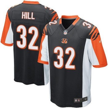 Bengals #32 Jeremy Hill Black Team Color Youth Stitched NFL Elite Jersey Bengals #32 Jeremy Hill Black Team Color Youth Stitched NFL Elite Jersey