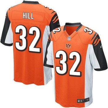 Bengals #32 Jeremy Hill Orange Alternate Youth Stitched NFL Elite Jersey Bengals #32 Jeremy Hill Orange Alternate Youth Stitched NFL Elite Jersey