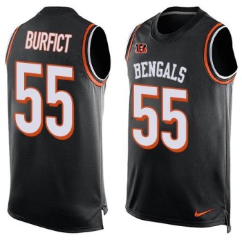 Bengals #55 Vontaze Burfict Black Team Color Men's Stitched NFL Limited Tank Top Jersey Bengals #55 Vontaze Burfict Black Team Color Men's Stitched NFL Limited Tank Top Jersey