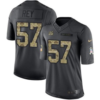 Bengals #57 Vincent Rey Black Men's Stitched NFL Limited 2016 Salute to Service Jersey Bengals #57 Vincent Rey Black Men's Stitched NFL Limited 2016 Salute to Service Jersey