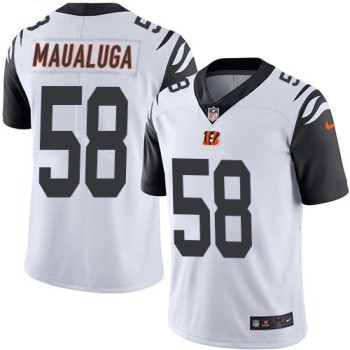 Bengals #58 Rey Maualuga White Youth Stitched NFL Limited Rush Jersey Bengals #58 Rey Maualuga White Youth Stitched NFL Limited Rush Jersey