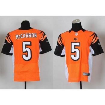 Bengals #5 AJ McCarron Orange Alternate Men's Stitched NFL Elite Jersey