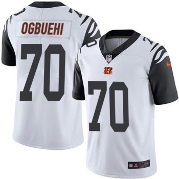 Bengals #70 Cedric Ogbuehi White Men's Stitched NFL Limited Rush Jersey