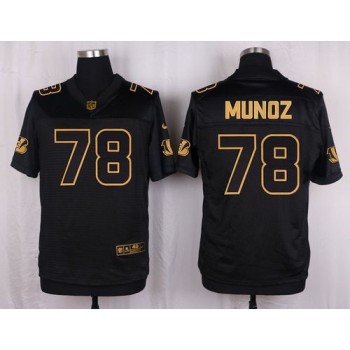 Bengals #78 Anthony Munoz Black Men's Stitched NFL Elite Pro Line Gold Collection Jersey