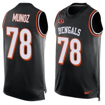 Bengals #78 Anthony Munoz Black Team Color Men's Stitched NFL Limited Tank Top Jersey Bengals #78 Anthony Munoz Black Team Color Men's Stitched NFL Limited Tank Top Jersey