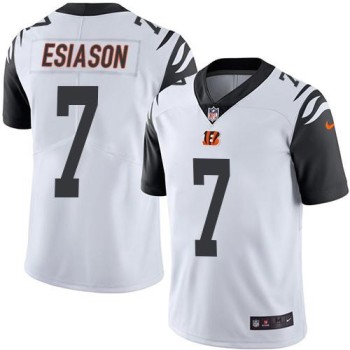 Bengals #7 Boomer Esiason White Youth Stitched NFL Limited Rush Jersey Bengals #7 Boomer Esiason White Youth Stitched NFL Limited Rush Jersey