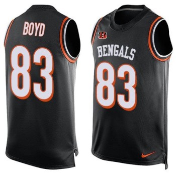 Bengals #83 Tyler Boyd Black Team Color Men's Stitched NFL Limited Tank Top Jersey Bengals #83 Tyler Boyd Black Team Color Men's Stitched NFL Limited Tank Top Jersey