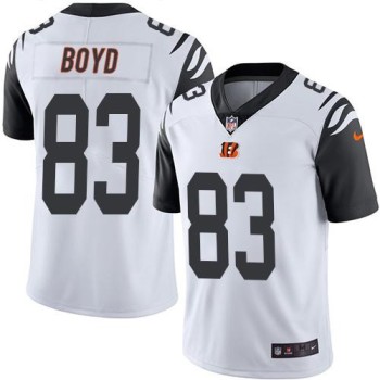 Bengals #83 Tyler Boyd White Men's Stitched NFL Limited Rush Jersey