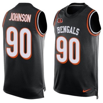 Bengals #90 Michael Johnson Black Team Color Men's Stitched NFL Limited Tank Top Jersey Bengals #90 Michael Johnson Black Team Color Men's Stitched NFL Limited Tank Top Jersey