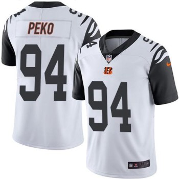 Bengals #94 Domata Peko White Men's Stitched NFL Limited Rush Jersey