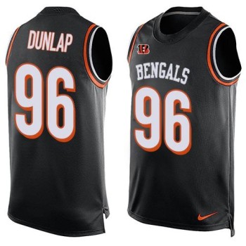 Bengals #96 Carlos Dunlap Black Team Color Men's Stitched NFL Limited Tank Top Jersey Bengals #96 Carlos Dunlap Black Team Color Men's Stitched NFL Limited Tank Top Jersey