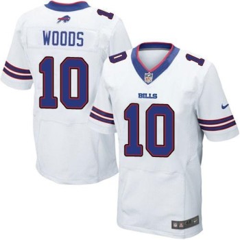 Bills #10 Robert Woods White Men's Stitched NFL New Elite Jersey