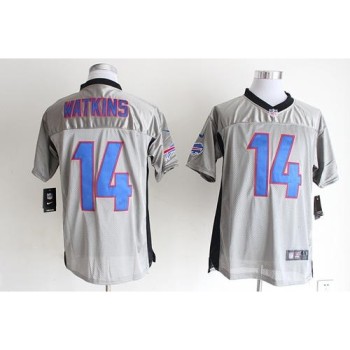 Bills #14 Sammy Watkins Grey Shadow Men's Stitched NFL Elite Jersey