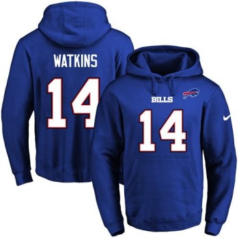 Bills #14 Sammy Watkins Royal Blue Name & Number Pullover NFL Hoodie Bills #14 Sammy Watkins Royal Blue Name & Number Pullover NFL Hoodie