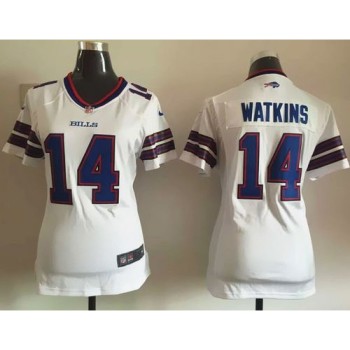 Bills #14 Sammy Watkins White Women's Stitched NFL Elite Jersey
