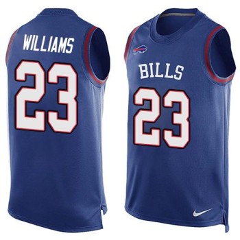 Bills #23 Aaron Williams Royal Blue Team Color Men's Stitched NFL Limited Tank Top Jersey